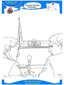 Çocuklar İçin Avukat Boyama Sayfaları 
